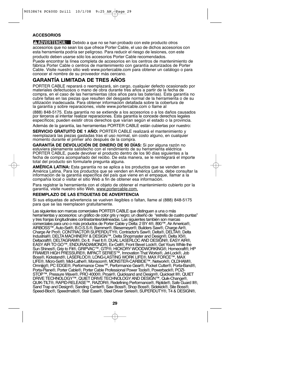 Porter-Cable PC600D User Manual | Page 29 / 32