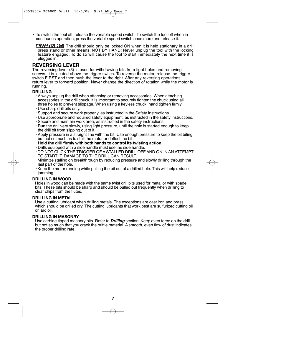 Porter-Cable PC600D User Manual | Page 7 / 32