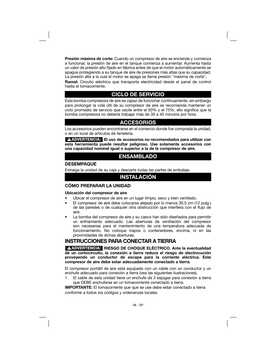 Porter-Cable N078948 User Manual | Page 48 / 64