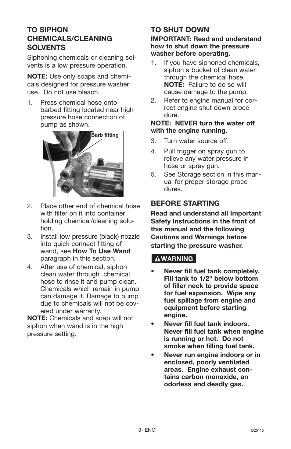 Porter-Cable PC2525SP User Manual | Page 13 / 22