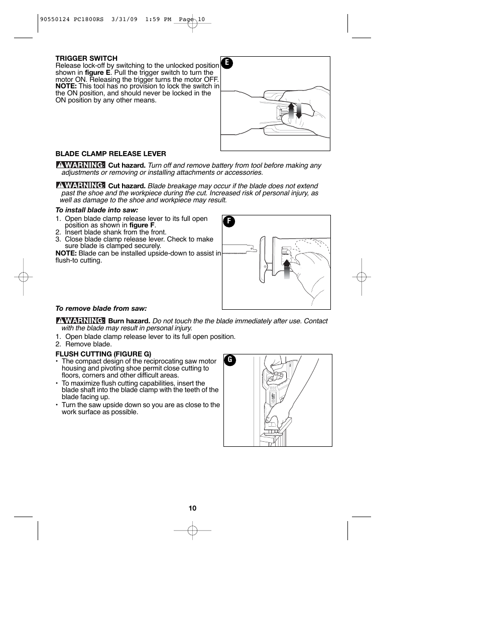 Porter-Cable PCL180RS User Manual | Page 10 / 44