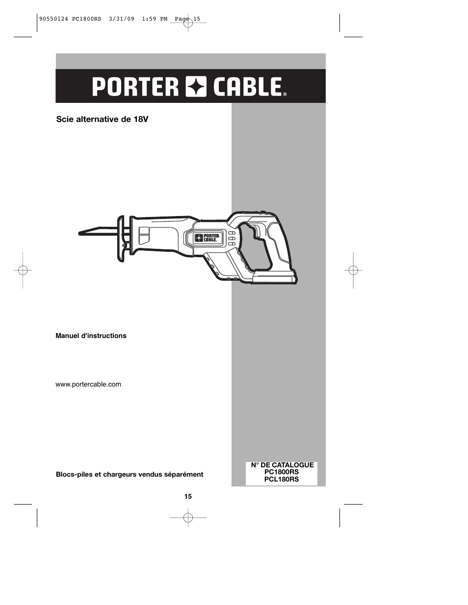 Porter-Cable PCL180RS User Manual | Page 15 / 44
