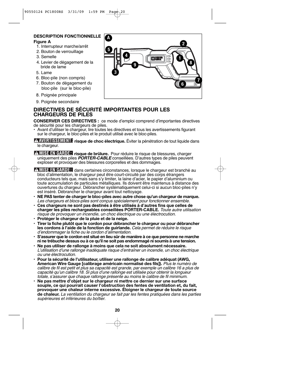 Porter-Cable PCL180RS User Manual | Page 20 / 44