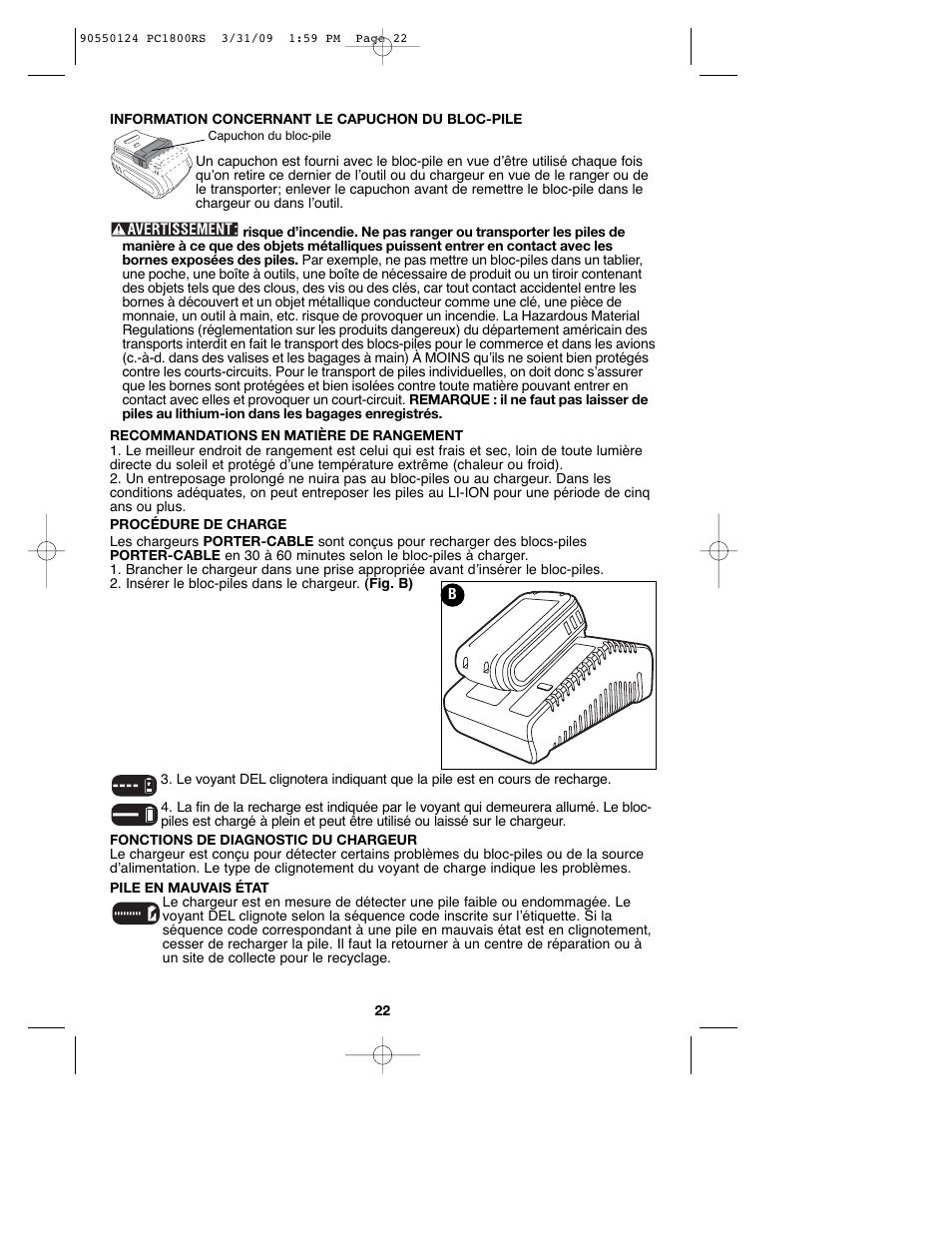 Porter-Cable PCL180RS User Manual | Page 22 / 44