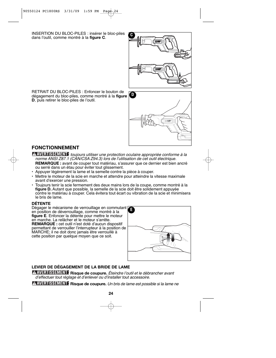 Porter-Cable PCL180RS User Manual | Page 24 / 44