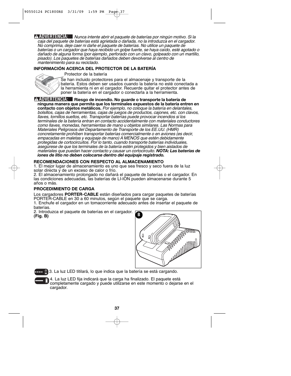 Porter-Cable PCL180RS User Manual | Page 37 / 44