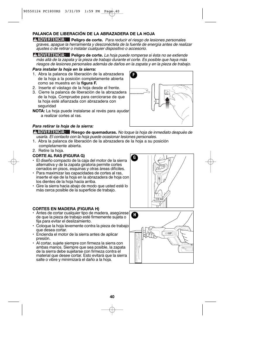 Porter-Cable PCL180RS User Manual | Page 40 / 44