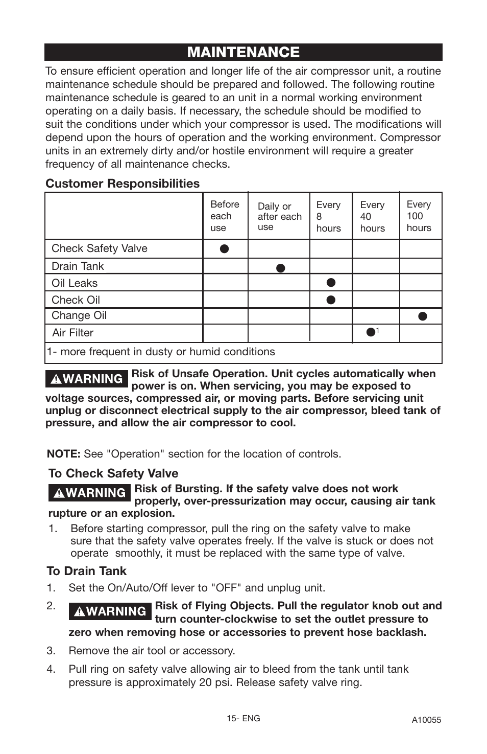 Maintenance | Porter-Cable CLFRP350 User Manual | Page 15 / 24