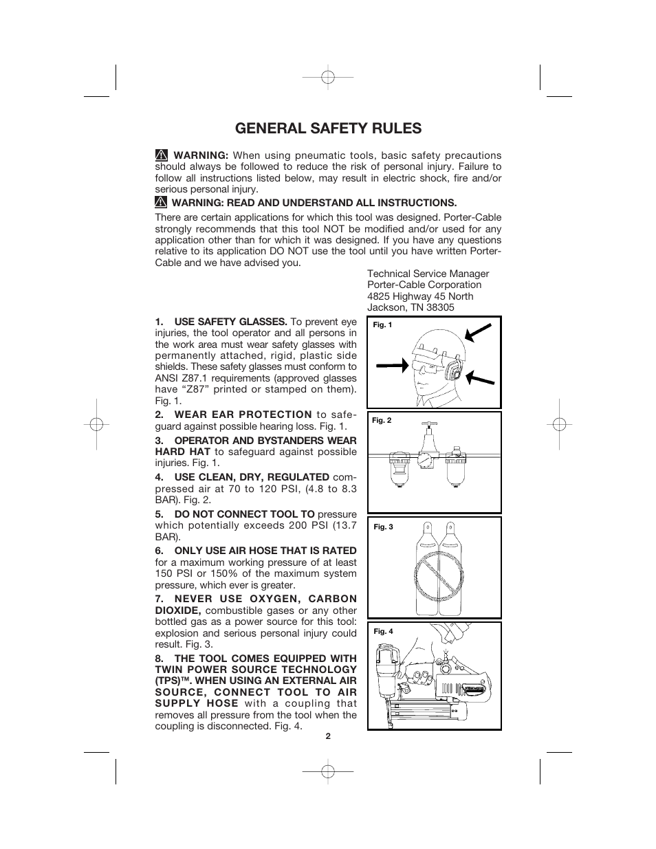 General safety rules | Porter-Cable BN200V12 User Manual | Page 2 / 19