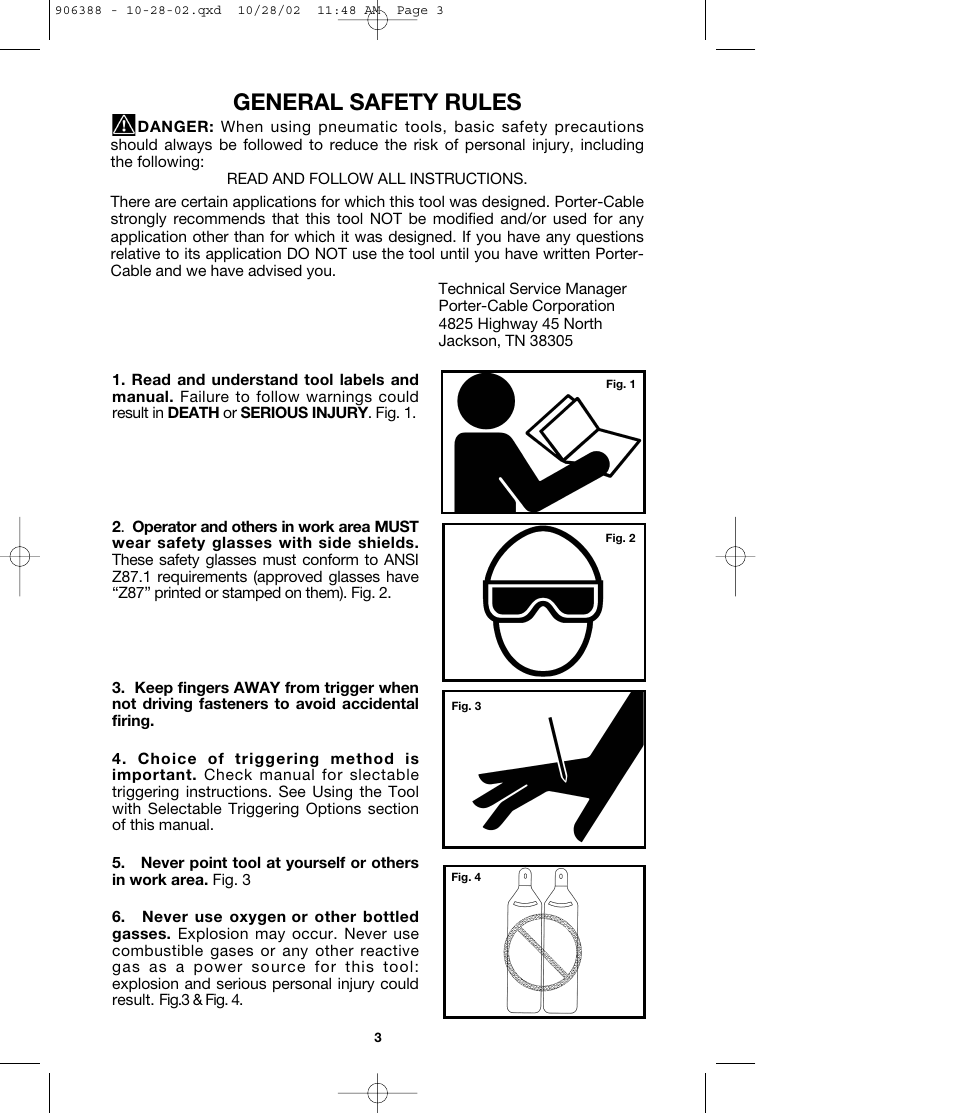 General safety rules | Porter-Cable FCP350 User Manual | Page 3 / 13