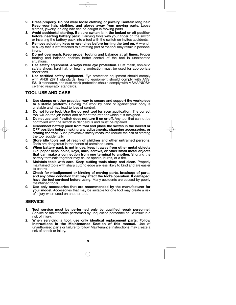 Porter-Cable 987 User Manual | Page 3 / 19
