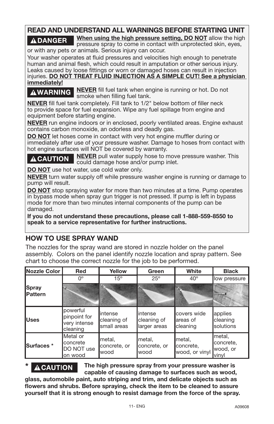 How to use spray wand | Porter-Cable A09608-0412-0 User Manual | Page 11 / 20