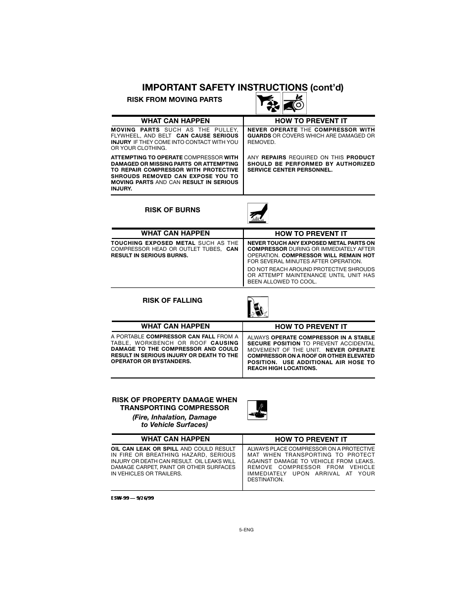 Important safety instructions (cont’d) | Porter-Cable CPF23400S User Manual | Page 5 / 12