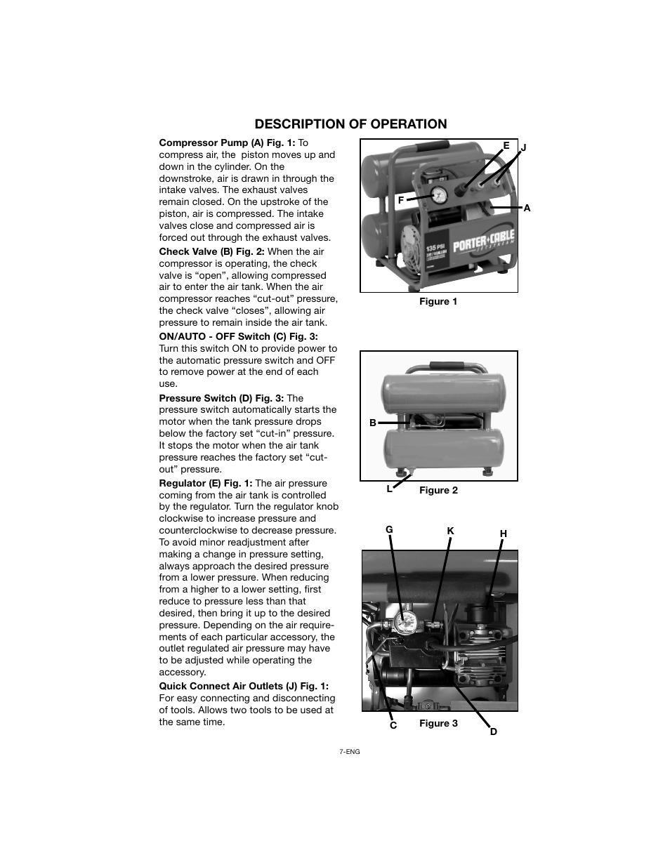 Description of operation | Porter-Cable CPF23400S User Manual | Page 7 / 12