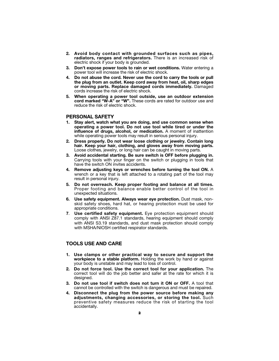 Porter-Cable 352VS User Manual | Page 3 / 15