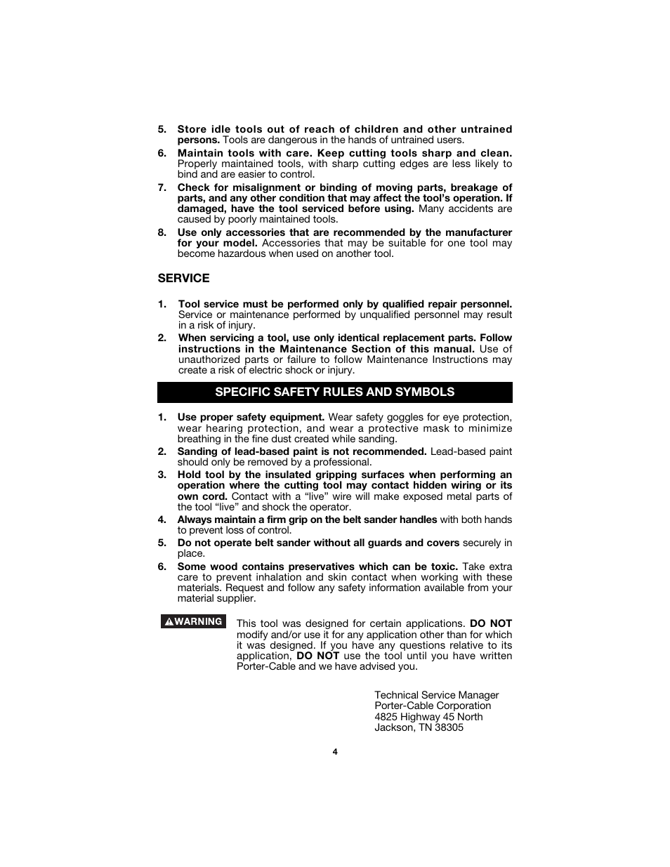 Porter-Cable 352VS User Manual | Page 4 / 15