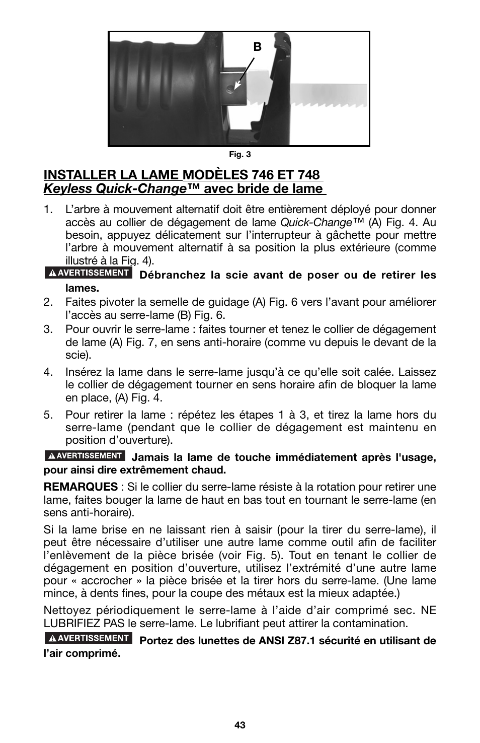 Porter-Cable 746 User Manual | Page 43 / 52