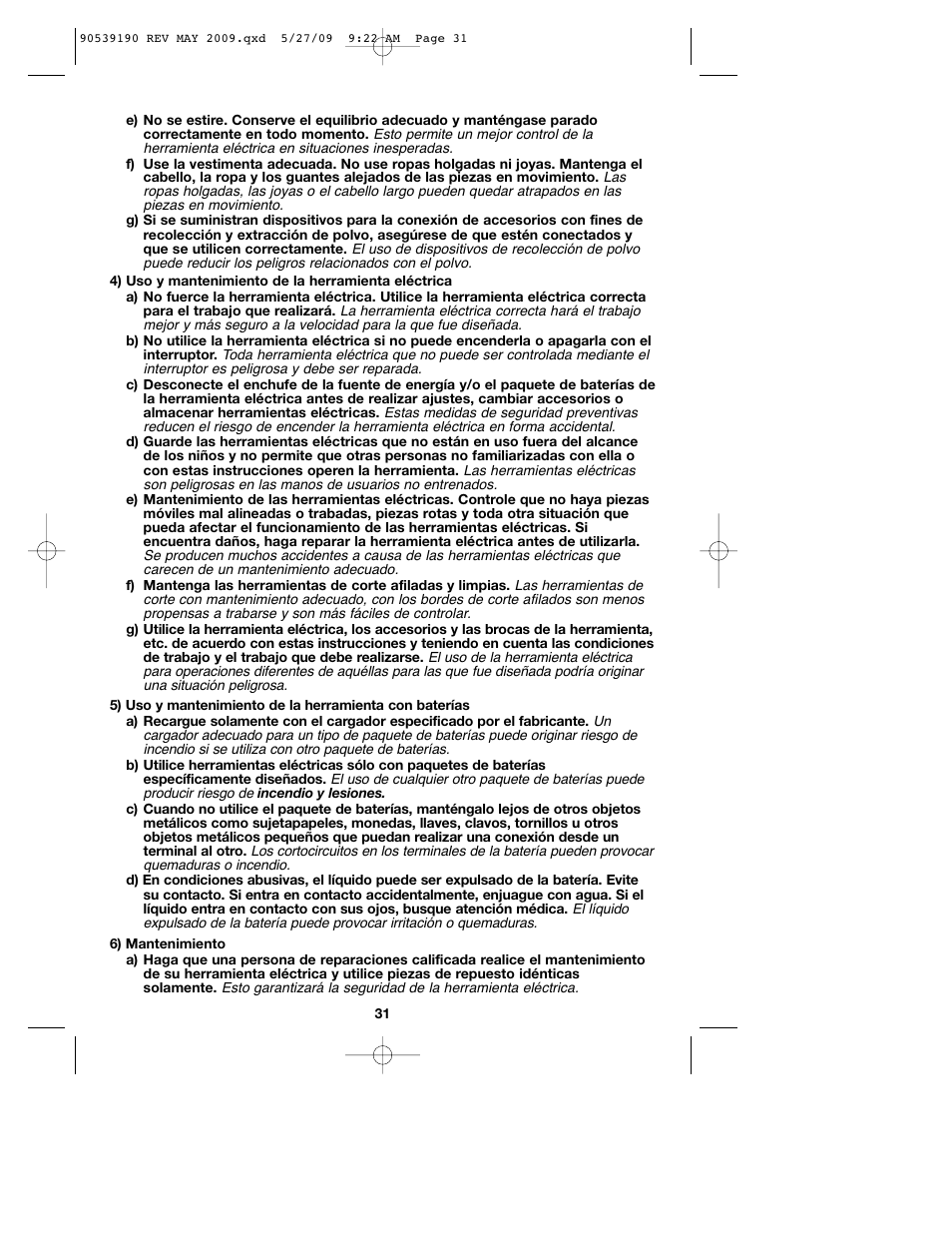 Porter-Cable PC13CSL User Manual | Page 31 / 44