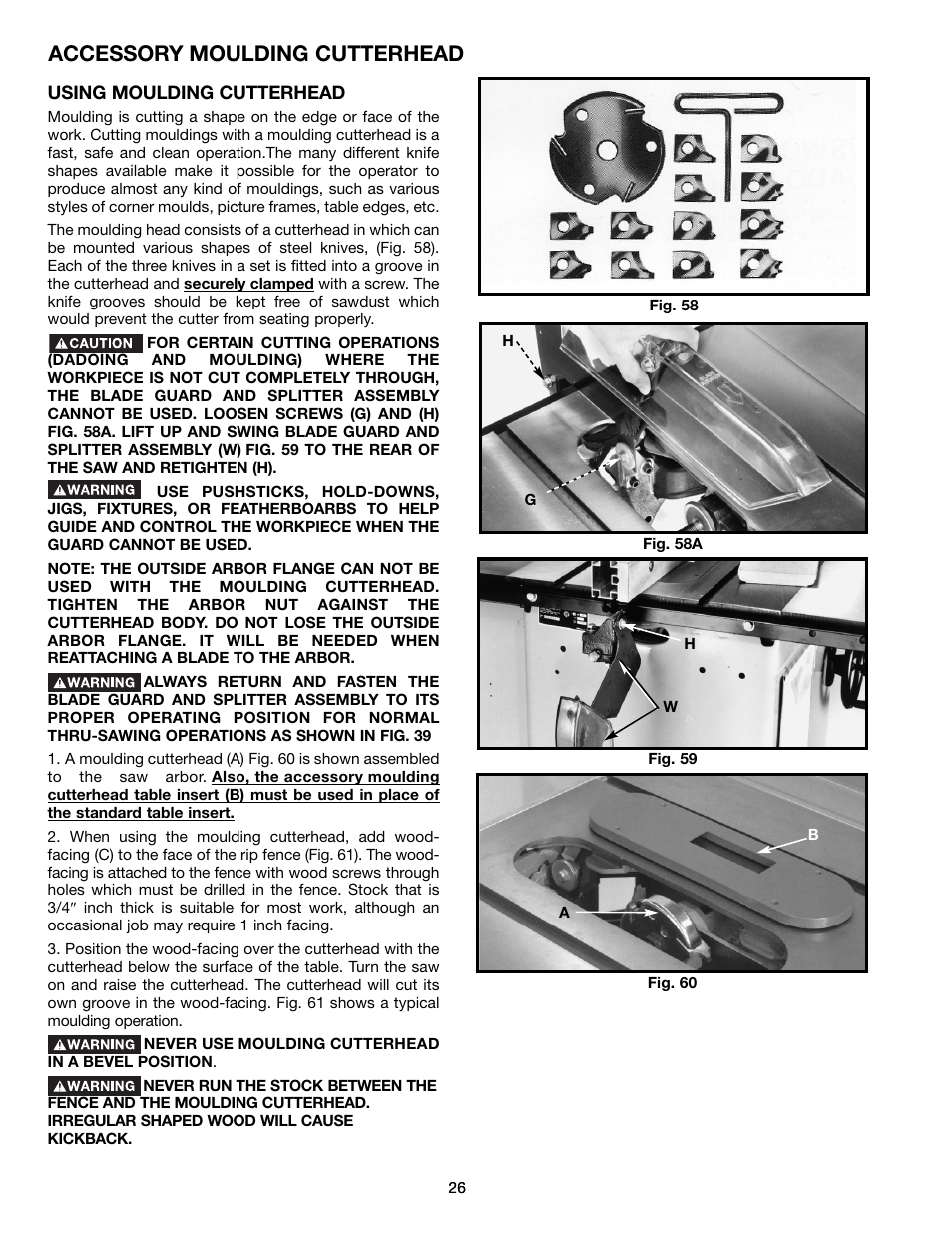 Accessory moulding cutterhead | Porter-Cable 36-678 User Manual | Page 26 / 32