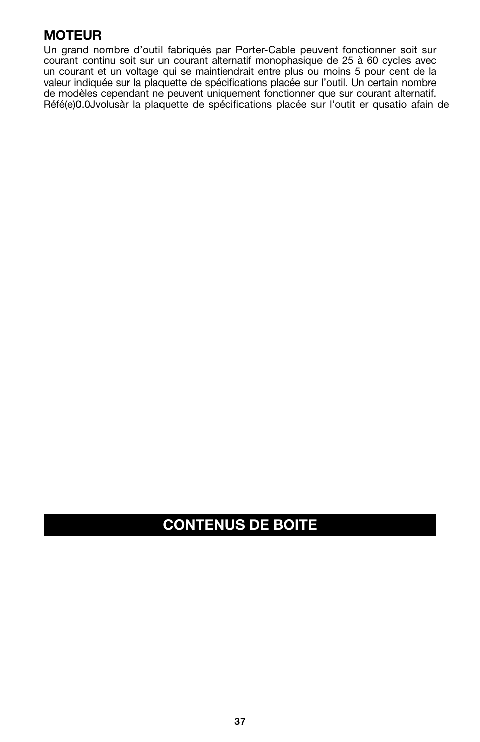 Contenus de boite | Porter-Cable 750 User Manual | Page 37 / 48