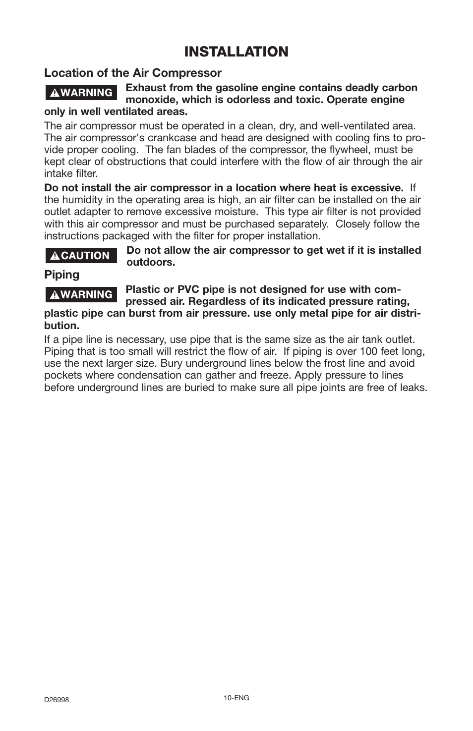 Installation | Porter-Cable CPL55GH8W User Manual | Page 10 / 26