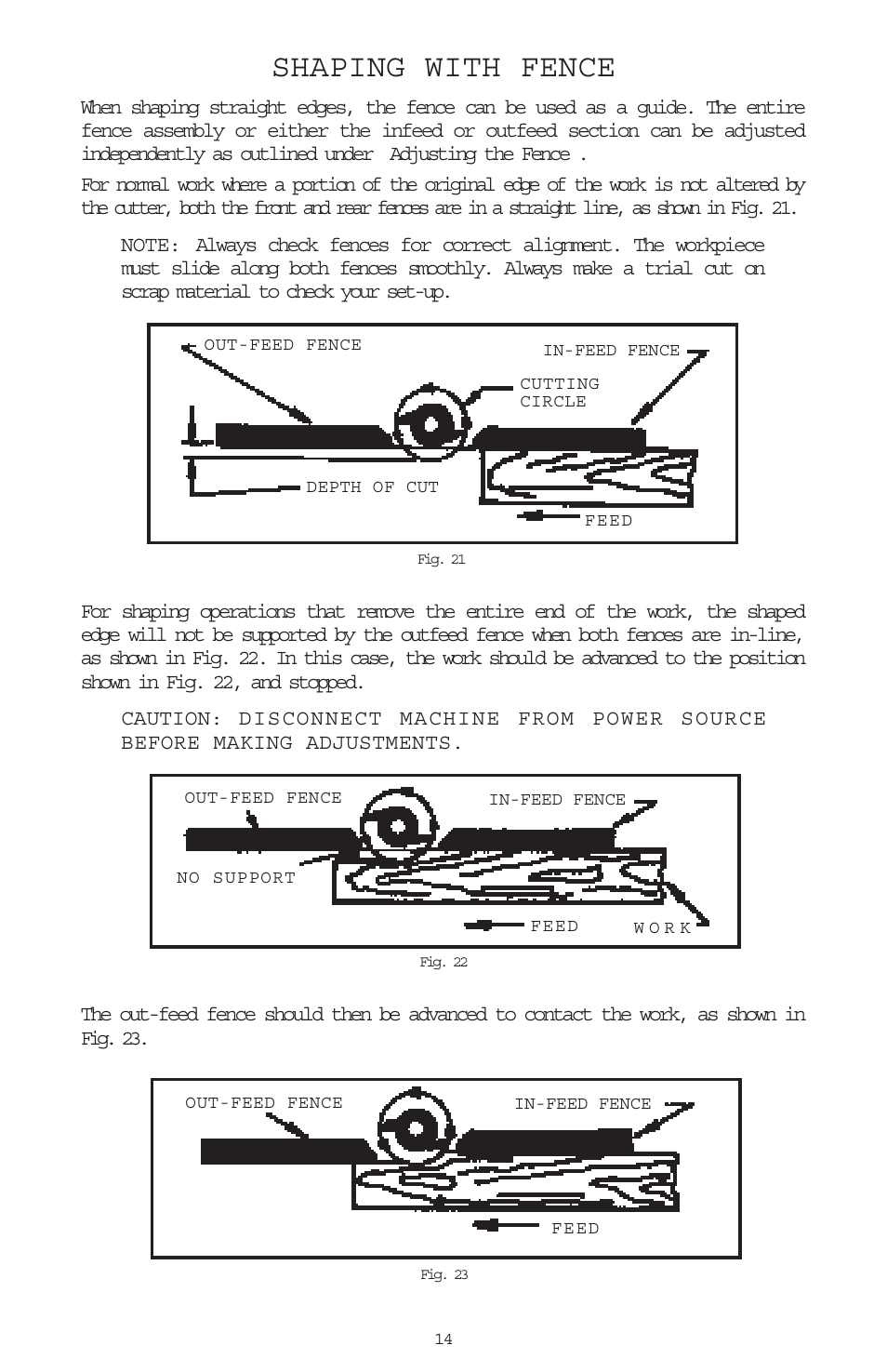 Shaping with fence | Porter-Cable 698 User Manual | Page 14 / 19