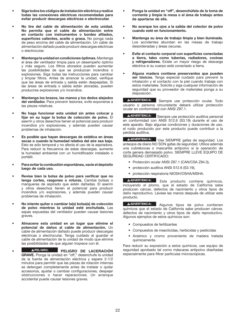 Porter-Cable N066288 User Manual | Page 22 / 32