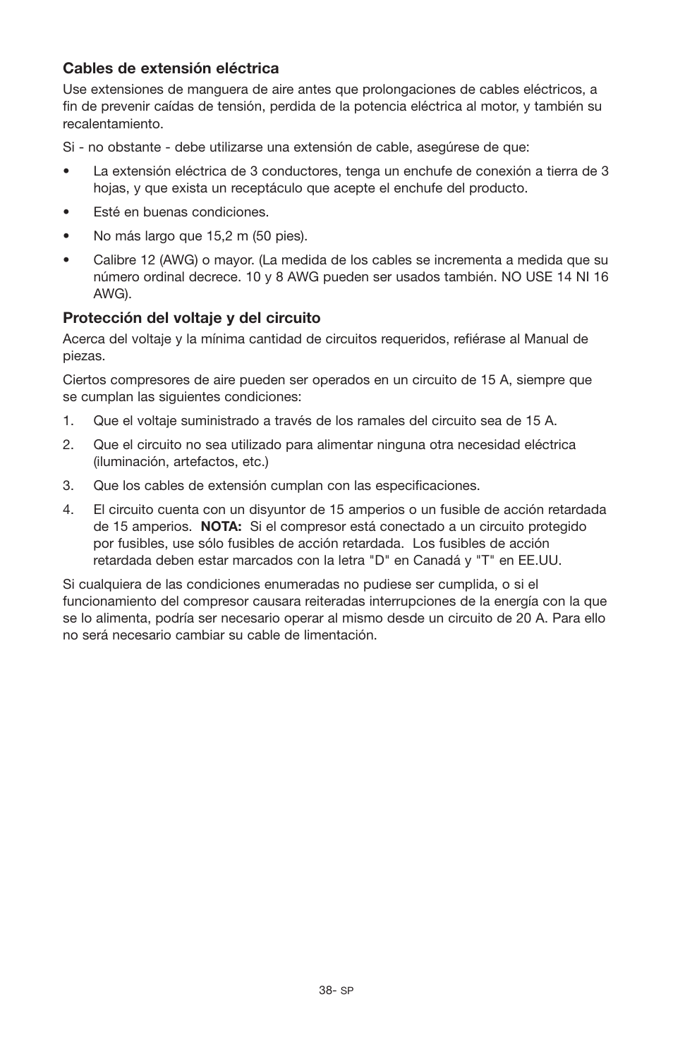 Porter-Cable C2555 User Manual | Page 38 / 80