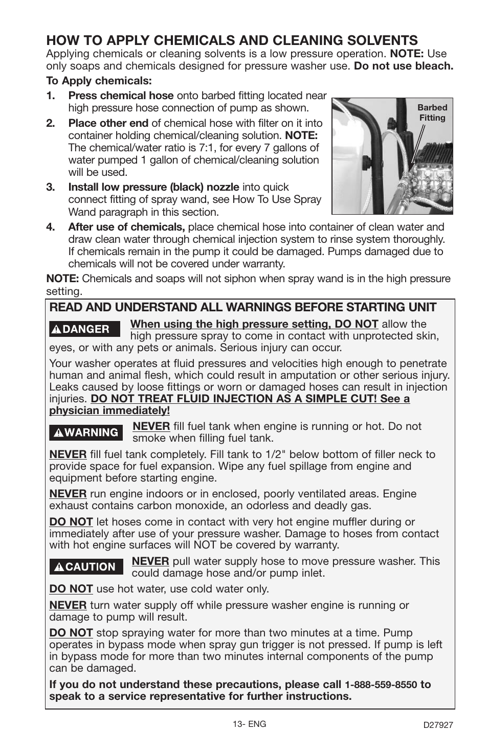How to apply chemicals and cleaning solvents | Porter-Cable PCK3030SP User Manual | Page 13 / 20