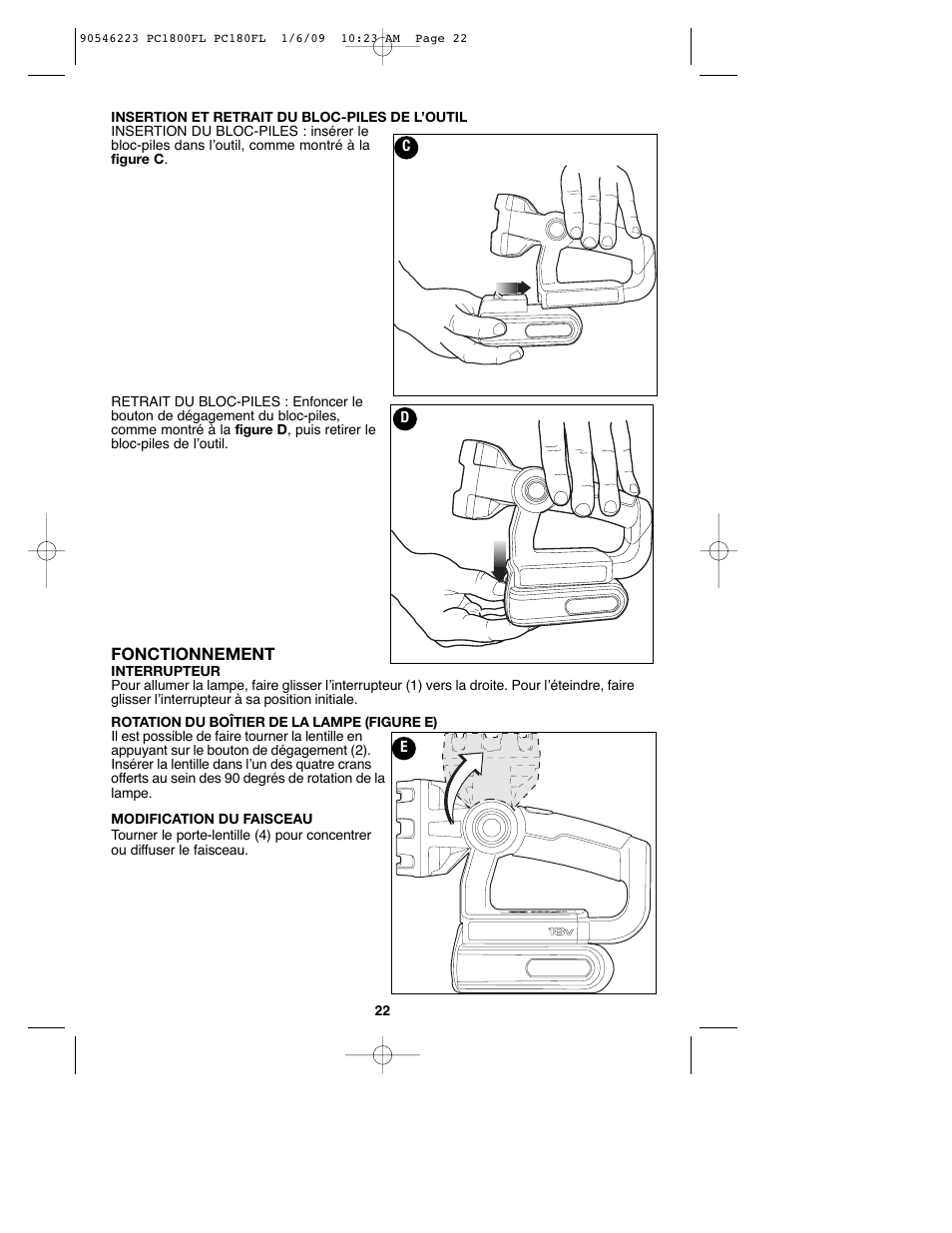 Porter-Cable PC1800FL User Manual | Page 22 / 40