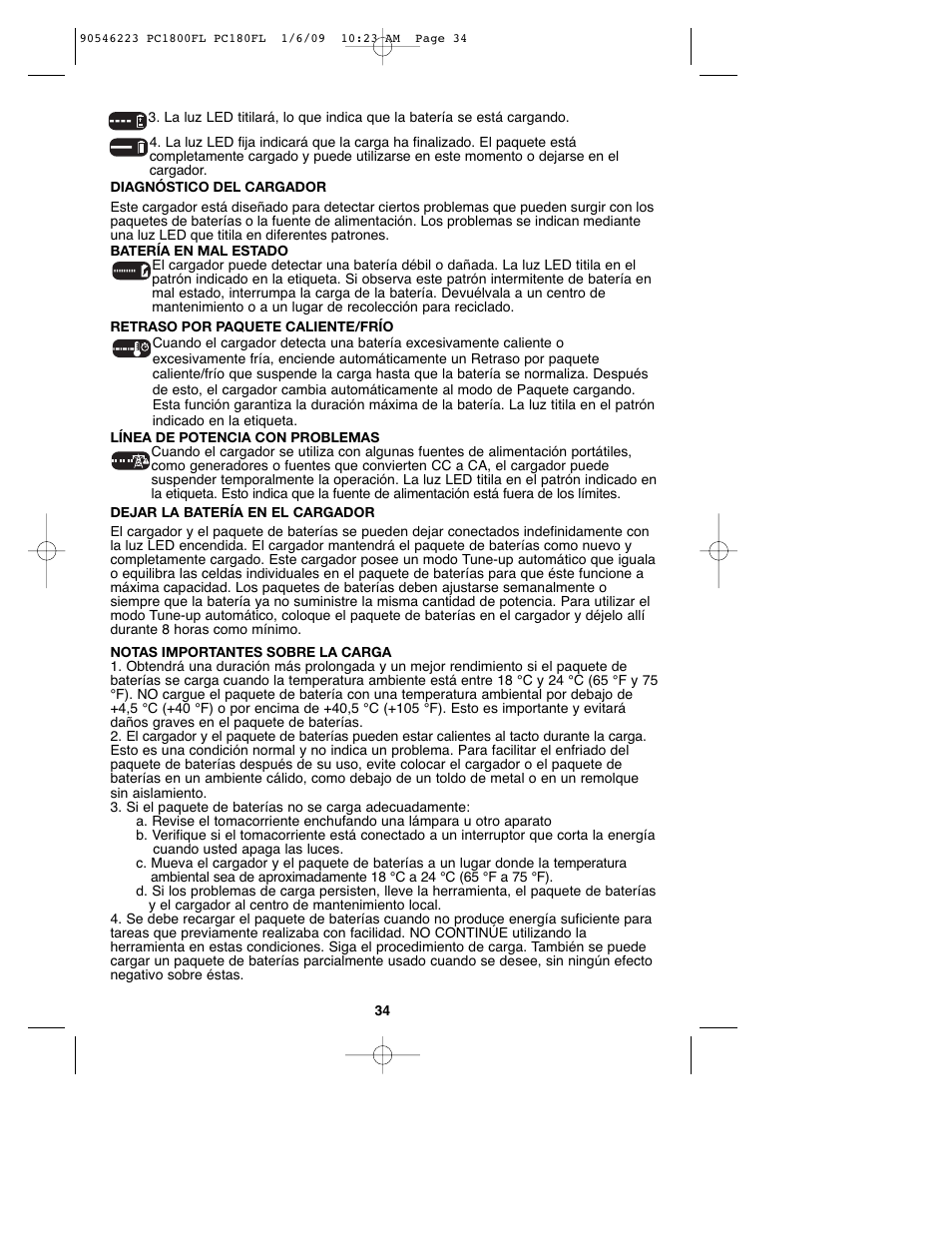 Porter-Cable PC1800FL User Manual | Page 34 / 40