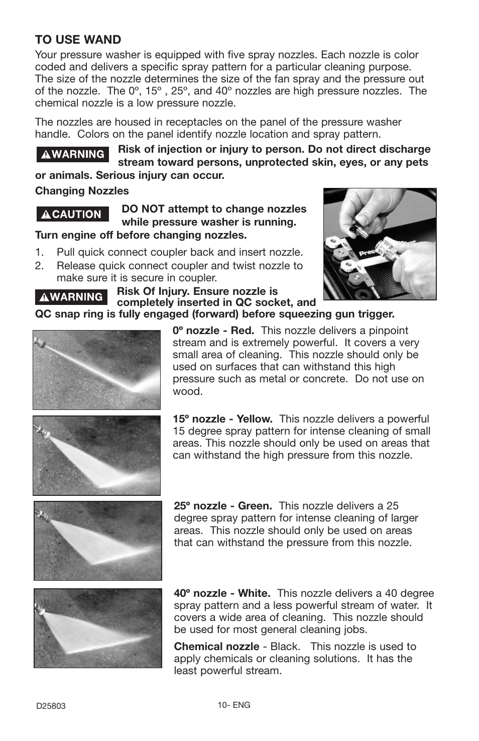 Porter-Cable D25803-025-1 User Manual | Page 10 / 20