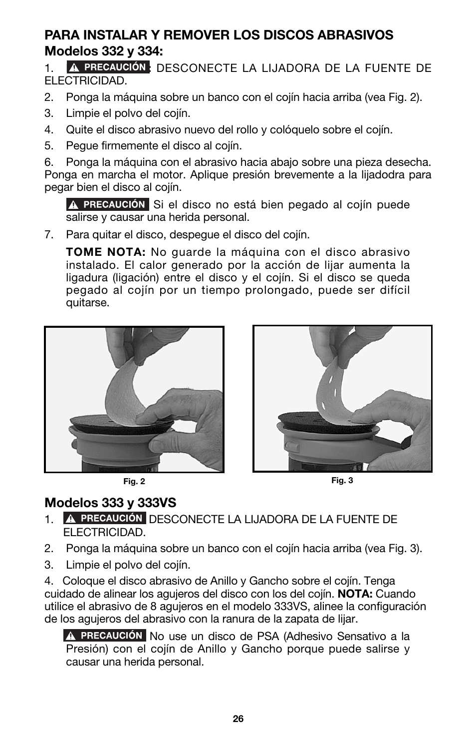 Porter-Cable 333VS User Manual | Page 26 / 48