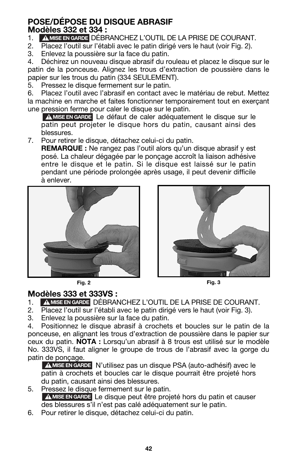 Porter-Cable 333VS User Manual | Page 42 / 48