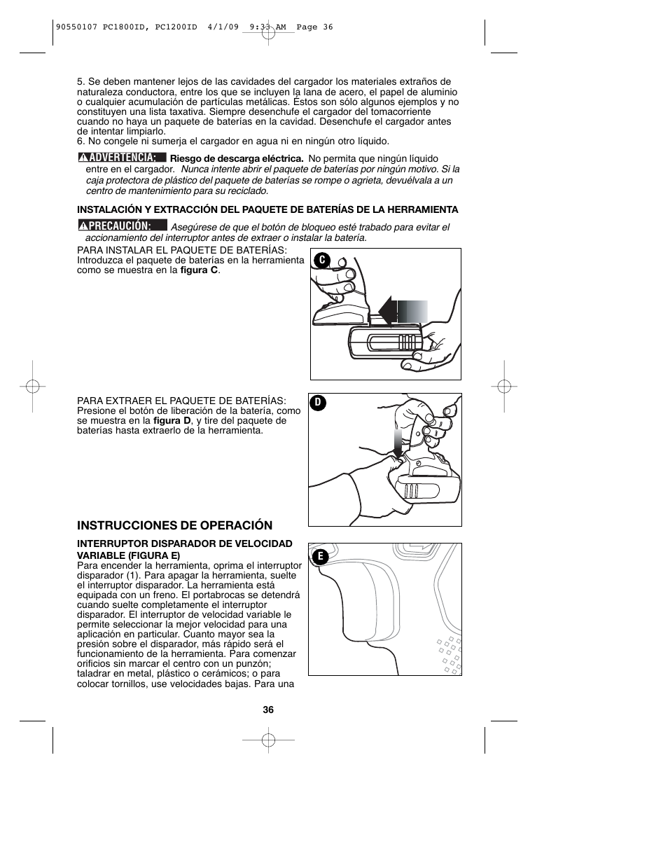 Porter-Cable PC1800ID User Manual | Page 36 / 40