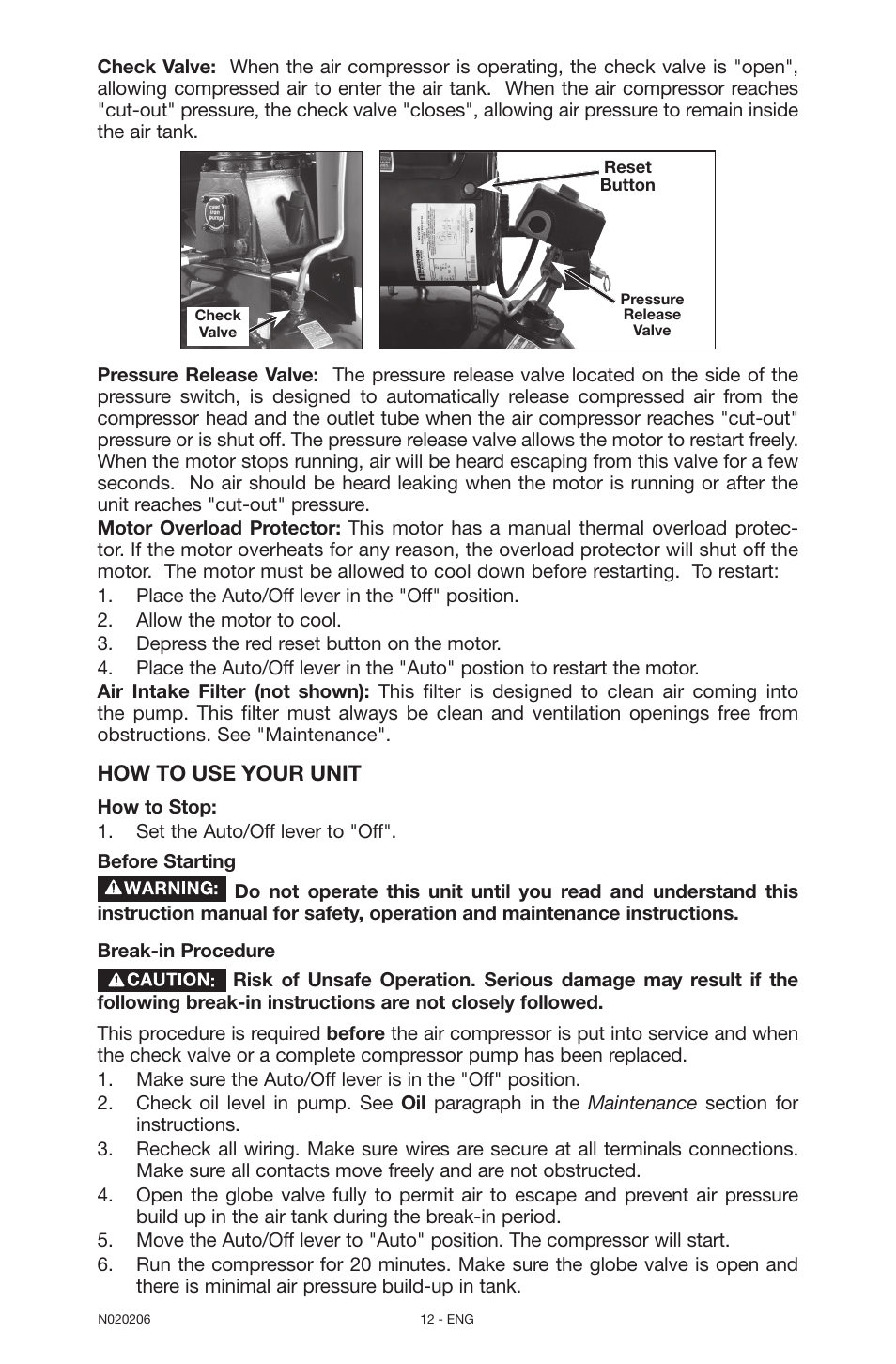 How to use your unit | Porter-Cable C7501M User Manual | Page 12 / 80