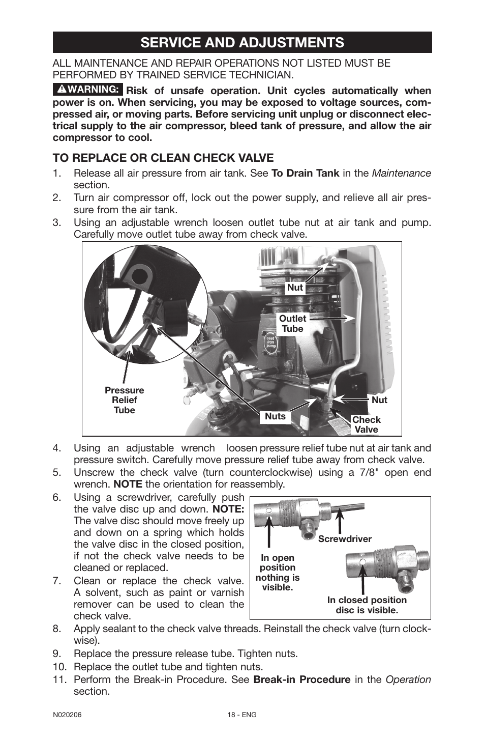Service and adjustments | Porter-Cable C7501M User Manual | Page 18 / 80