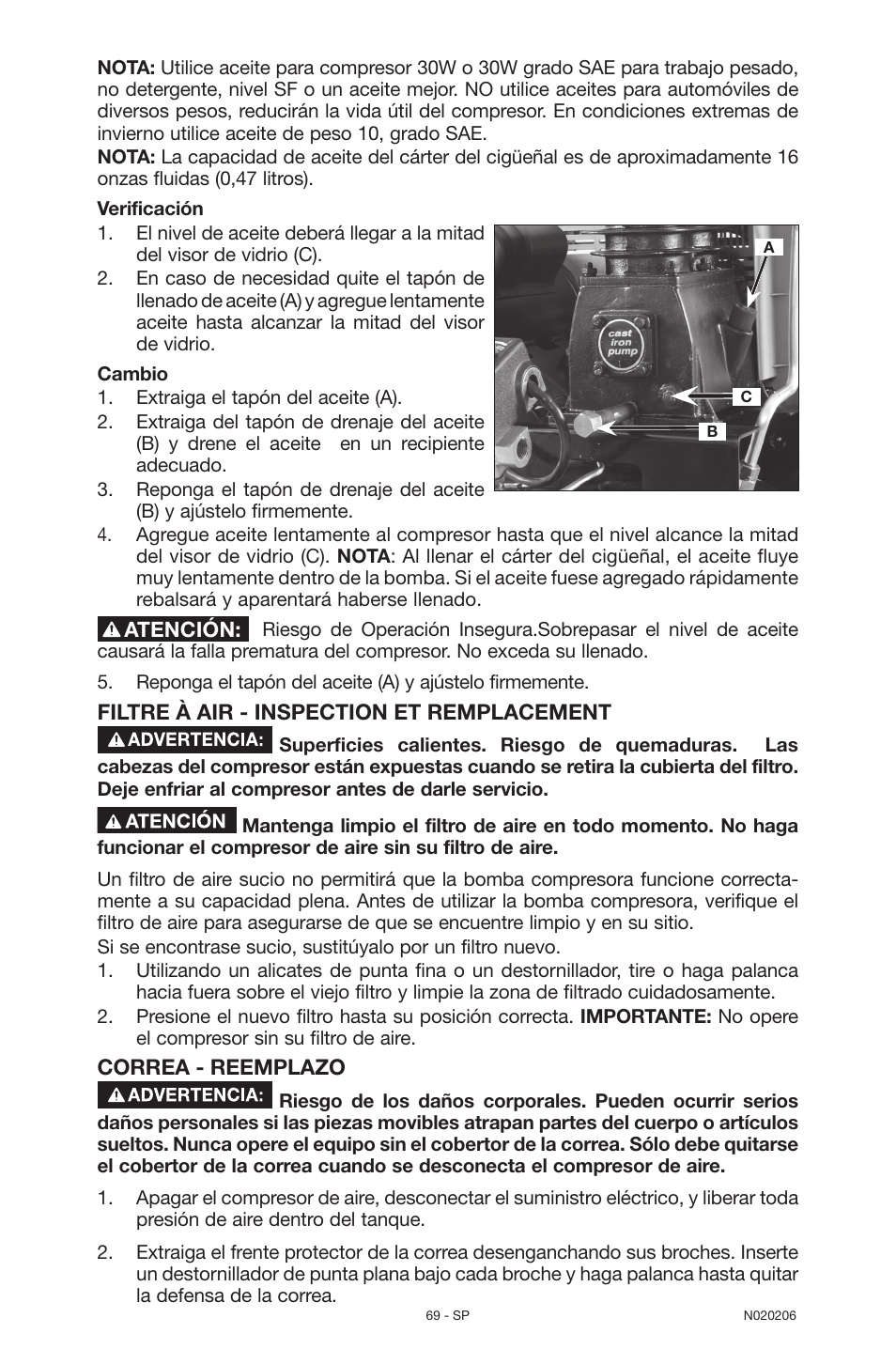 Porter-Cable C7501M User Manual | Page 69 / 80