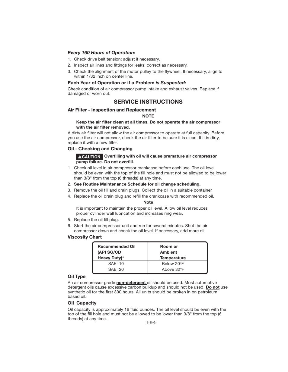 Service instructions | Porter-Cable CPLC7060V User Manual | Page 15 / 26