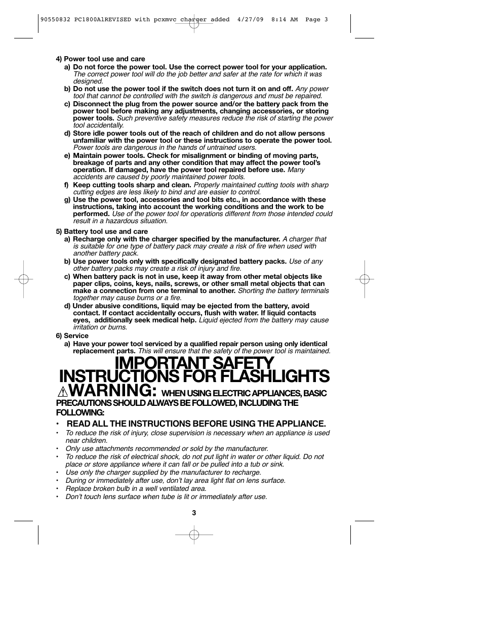 Porter-Cable 90550832 User Manual | Page 3 / 44