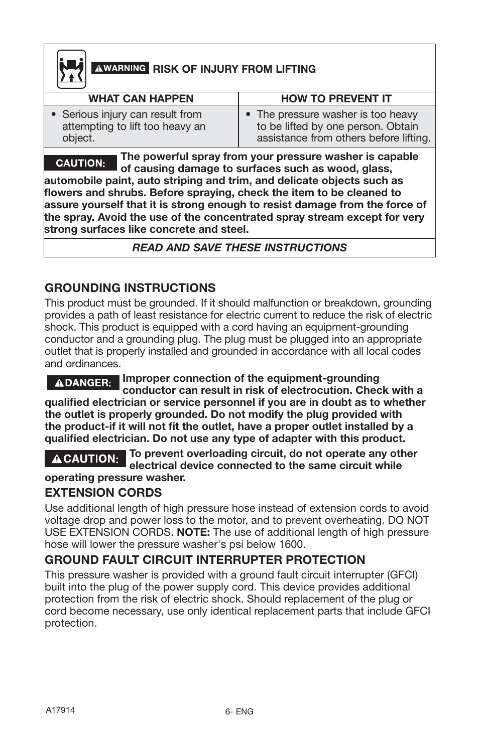 Porter-Cable A17914-05-10-06 User Manual | Page 6 / 64