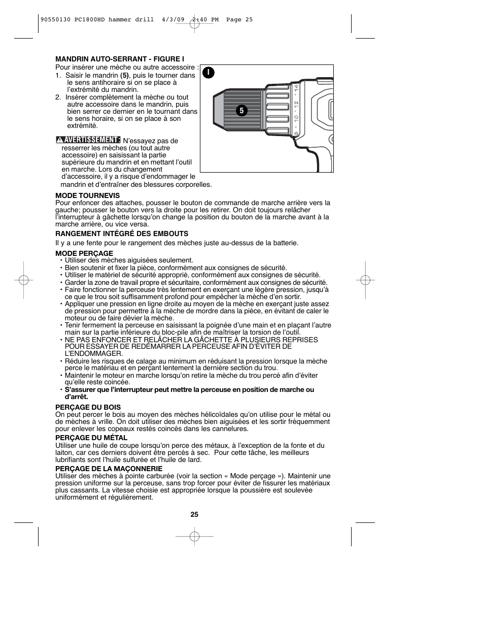 Porter-Cable PC1800HD User Manual | Page 25 / 44