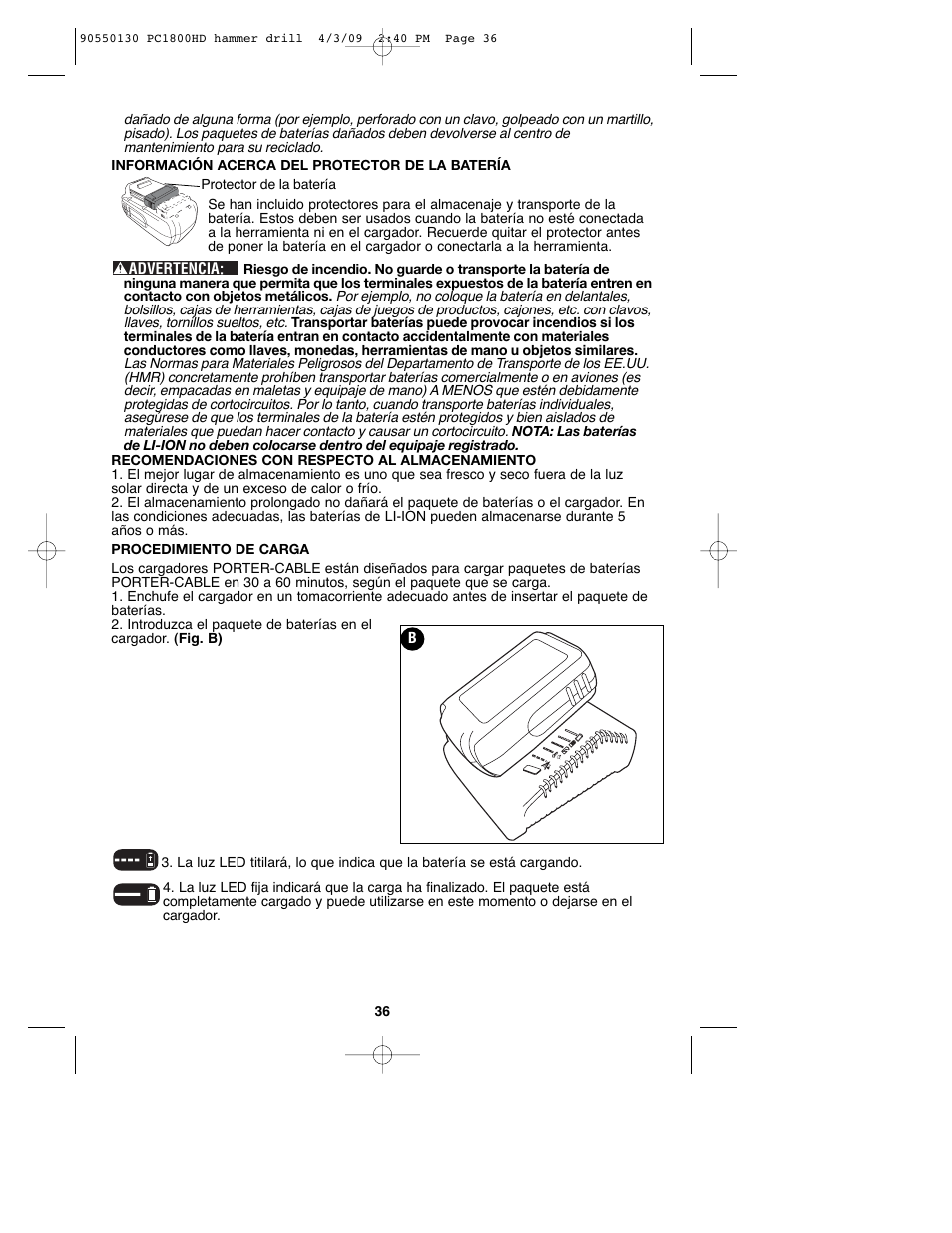 Porter-Cable PC1800HD User Manual | Page 36 / 44