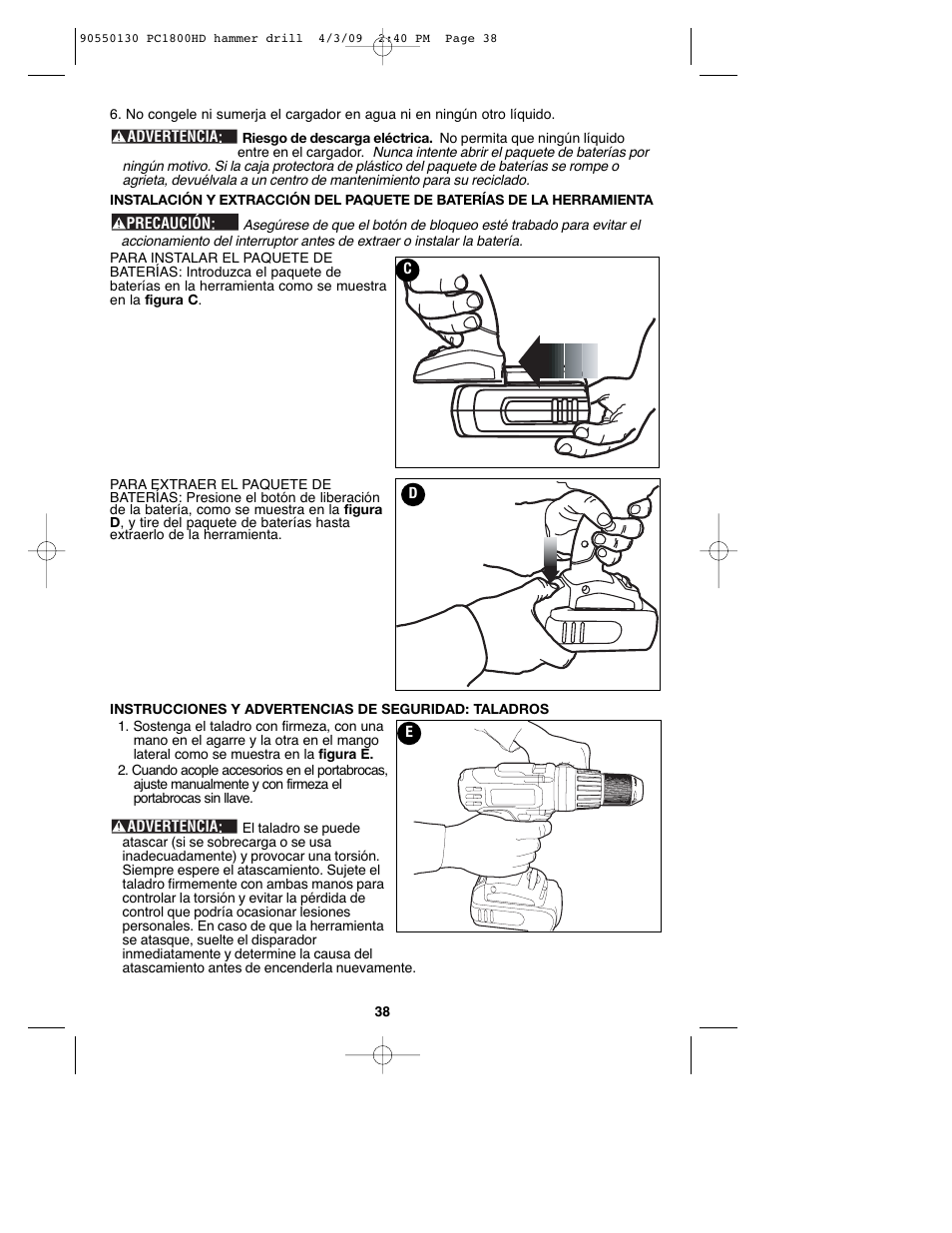 Porter-Cable PC1800HD User Manual | Page 38 / 44