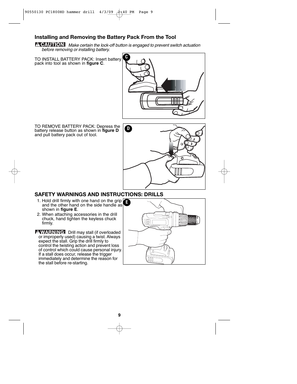 Porter-Cable PC1800HD User Manual | Page 9 / 44