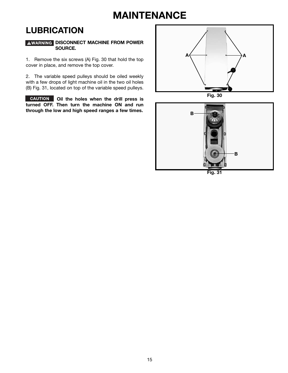 Maintenance, Lubrication | Porter-Cable DP350 User Manual | Page 15 / 17