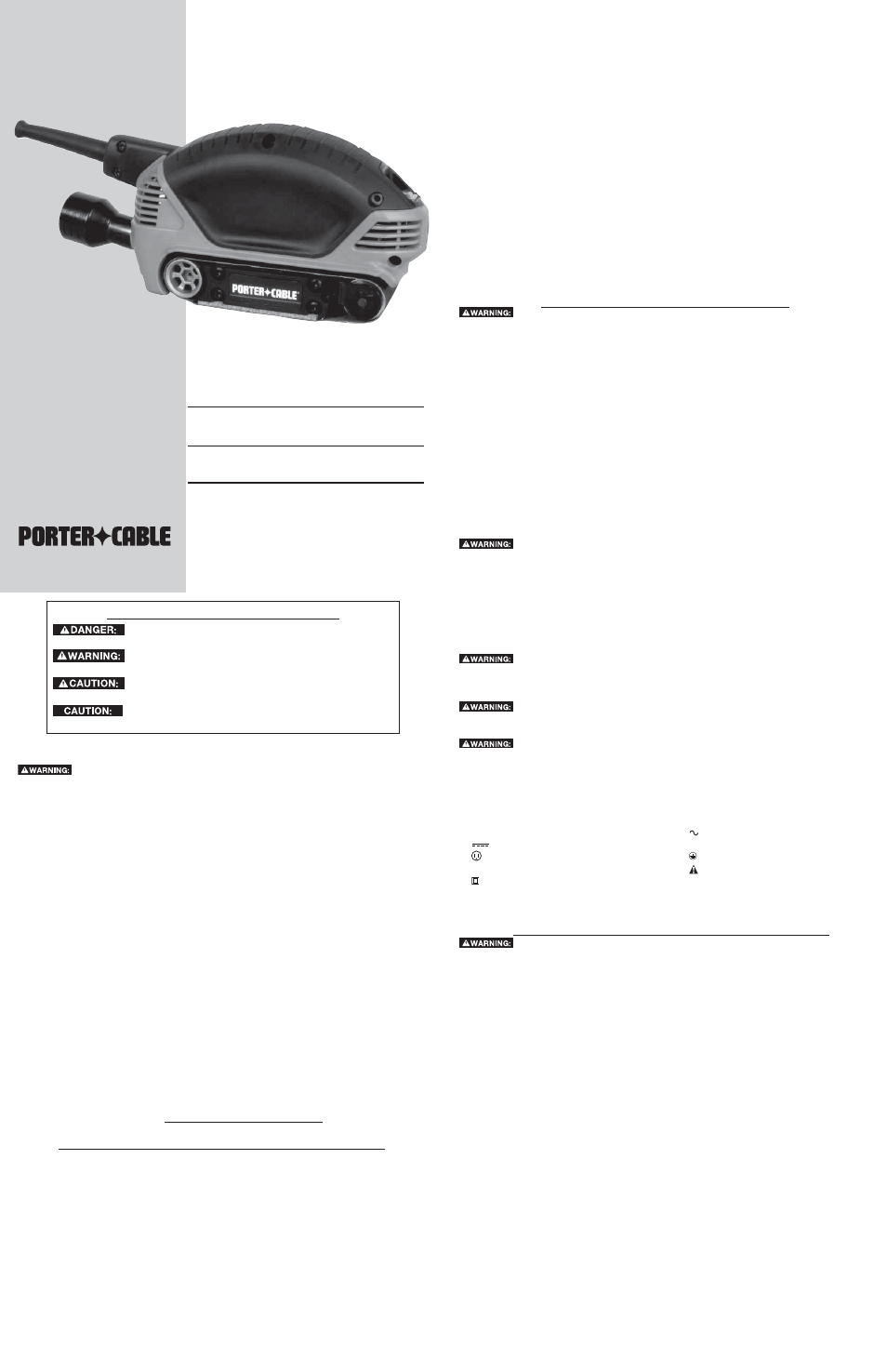 Porter-Cable 371 User Manual | 6 pages