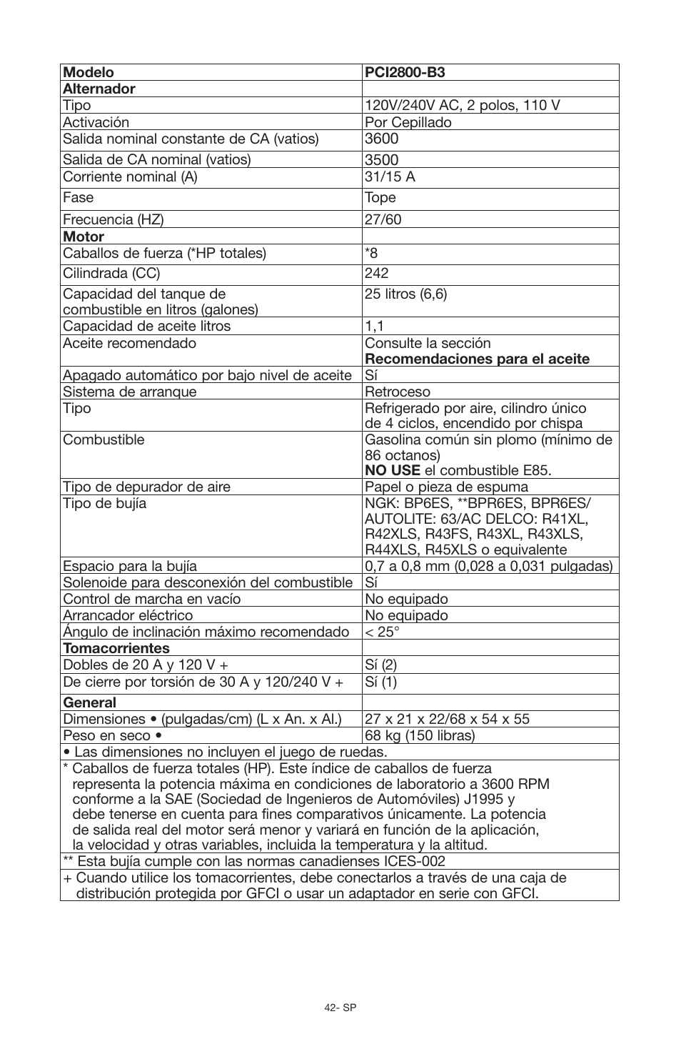 Porter-Cable N030679 User Manual | Page 42 / 92