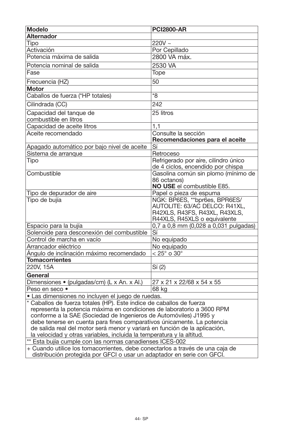 Porter-Cable N030679 User Manual | Page 44 / 92