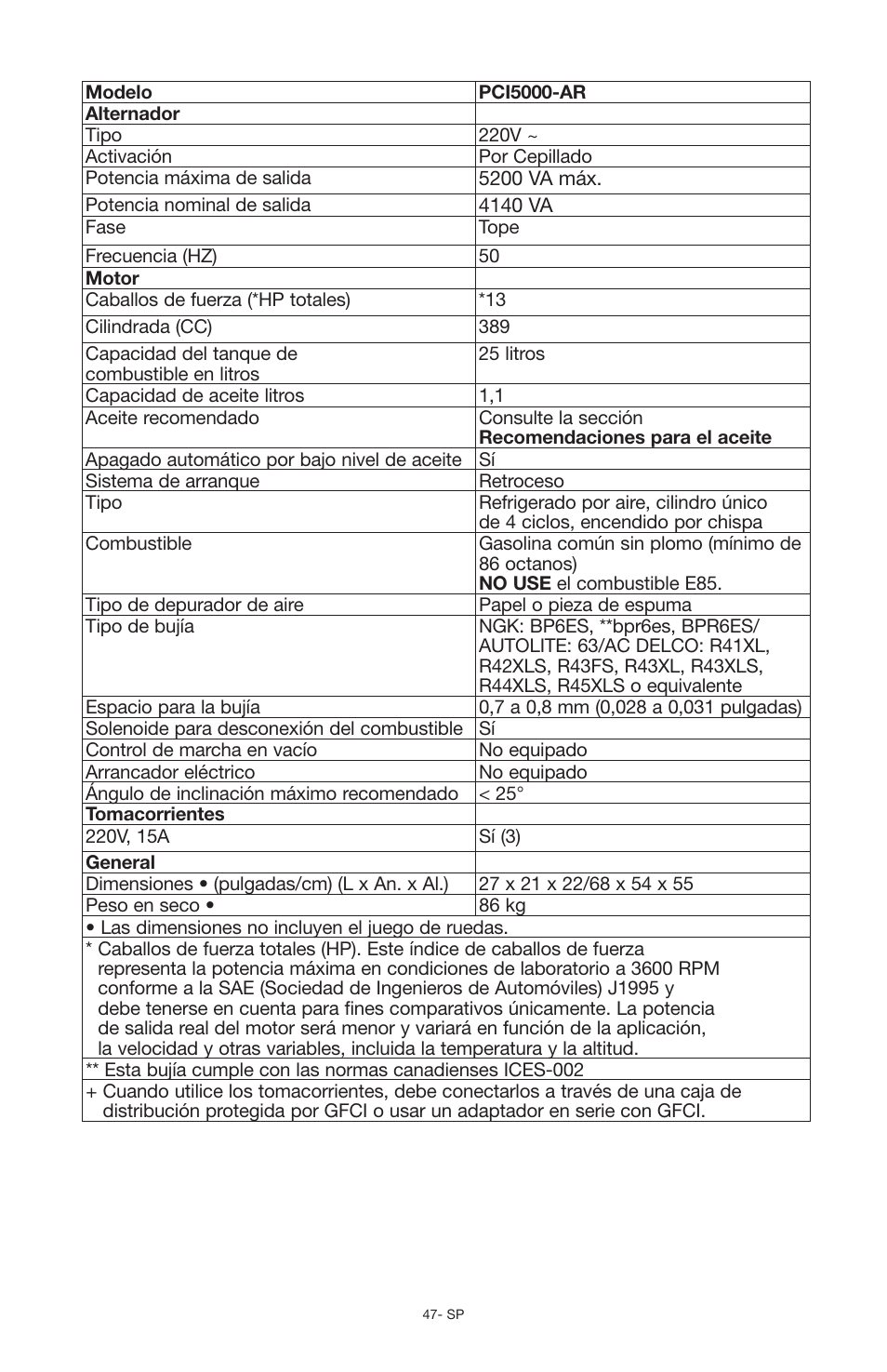 Porter-Cable N030679 User Manual | Page 47 / 92